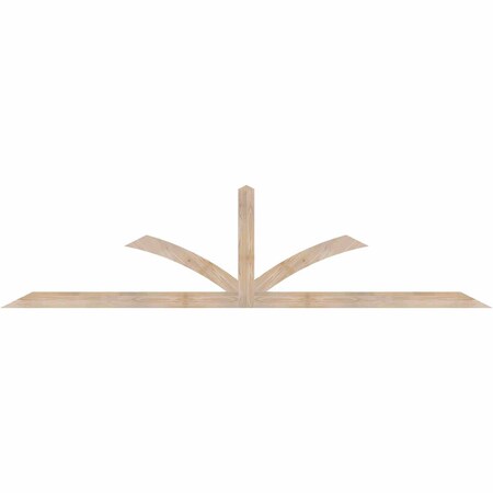 Ekena Millwork Richland Smooth Timber Gable Bracket, Douglas Fir, 108"W x 27"H x 1 1/2"D x 3 1/2"F, 6/12 Pitch GBW108X27X0204RIC00SDF